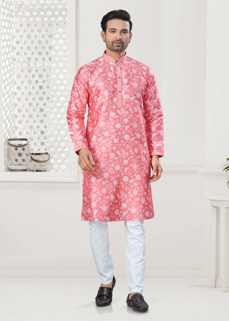 Outluk Wedding Collection Vol 138 Printed Mens Kurta With Pajama
