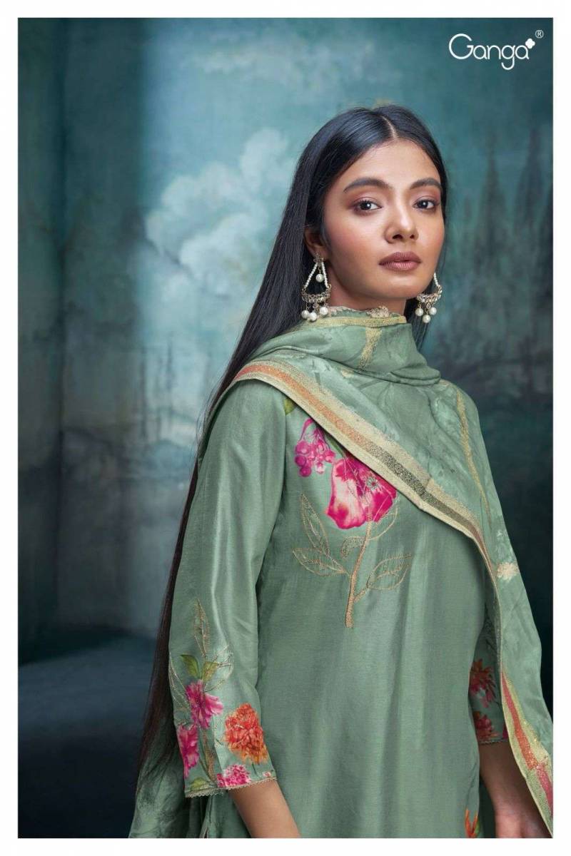 Ganga Zoey Bemberg Silk Designer Salwar Kameez Collection
