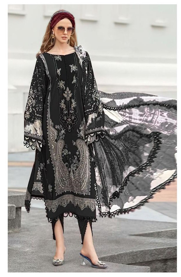 Alzohaib Az 1128 A To D Pakistani Suits Collection Chiffon Dupatta
