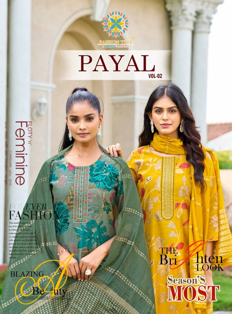Passion Tree Payal Vol 2 Printed Kurti Bottom With Dupatta Collection