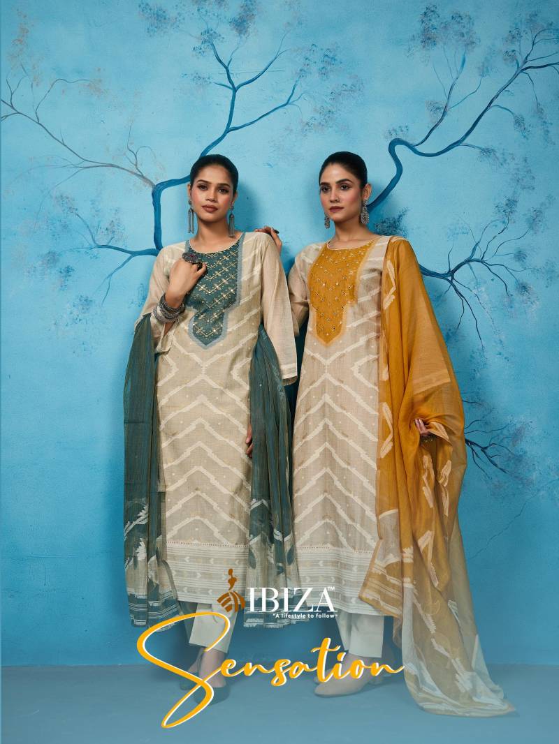 Ibiza Sensation Organic Silk Jacquard Salwar Kameez Collection