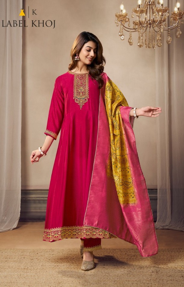 Lable Khoj 9797 Full Flair Anarkali Kurti Bottom With Dupatta