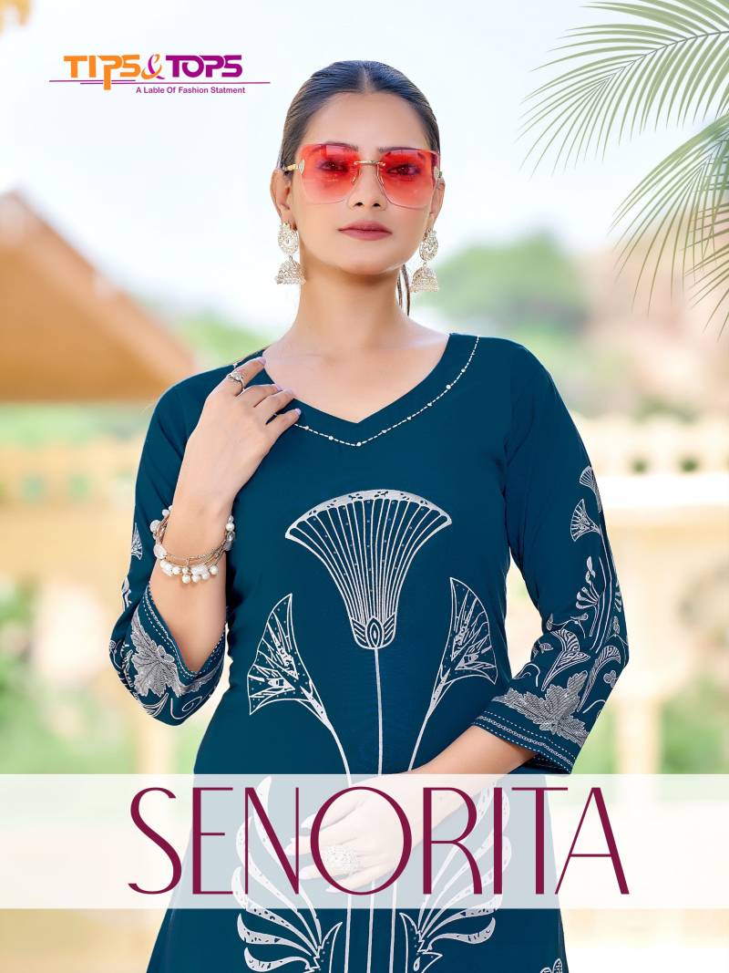 Tips And Tops Senorita Co Ord Set 1 Designer Kurti With Bottom Collection