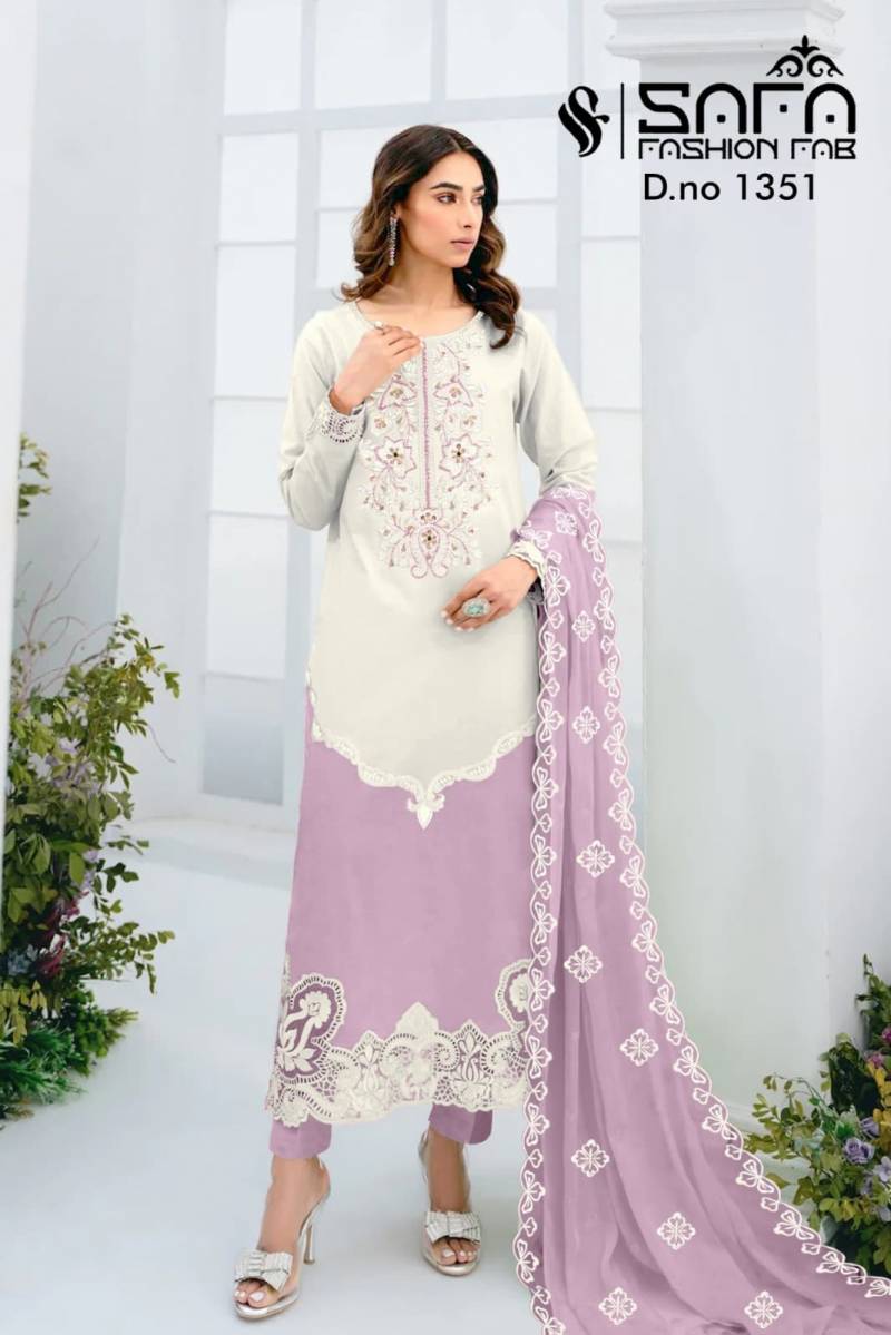 Safa Fashion Fab 1351 Pakistani Ready Made Salwar Suits Collection
