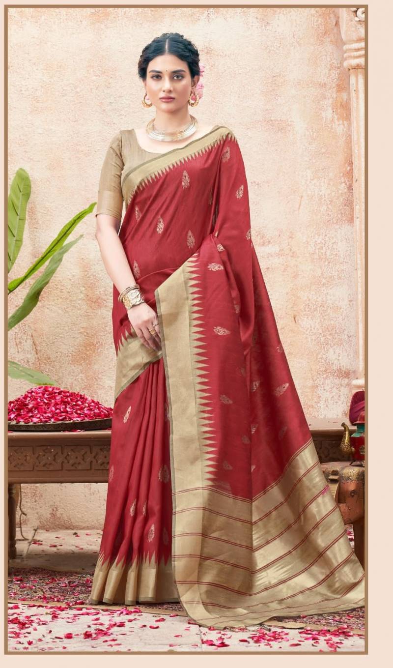 Kira Bhagalpuri Silk Handloom Gadwal Border Traditional Saree