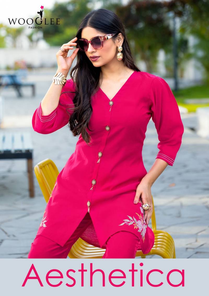 Wooglee Aesthetica Rassian Viscose Silk Fancy Co Ord Set