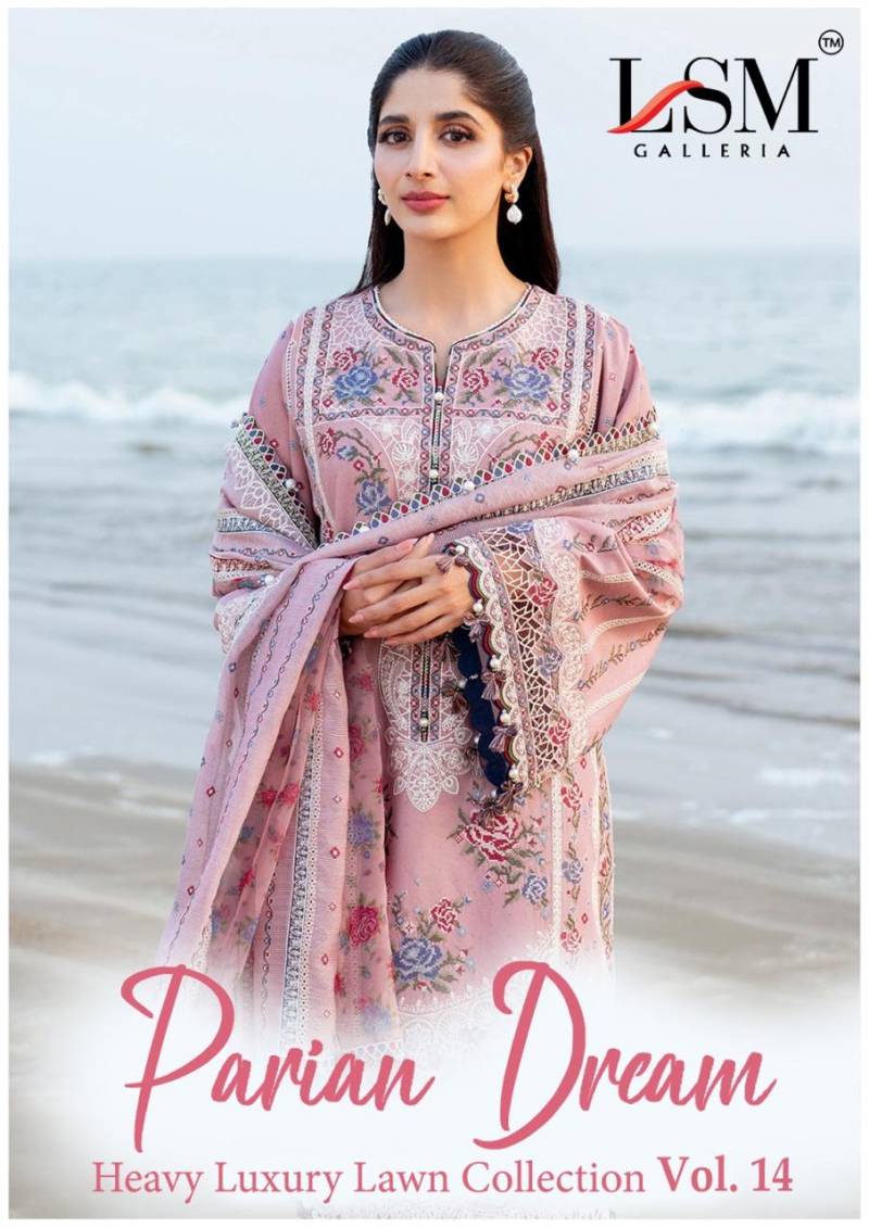 Lsm Parian Dream Vol 14 Heavy Lawn Cotton Dress Material
