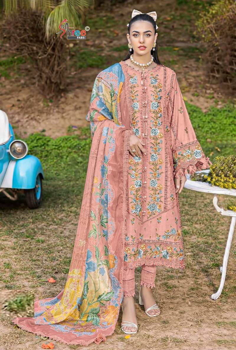 Shree Maria B Color Collection Vol 3 Pakistani Suits Chiffon Dupatta