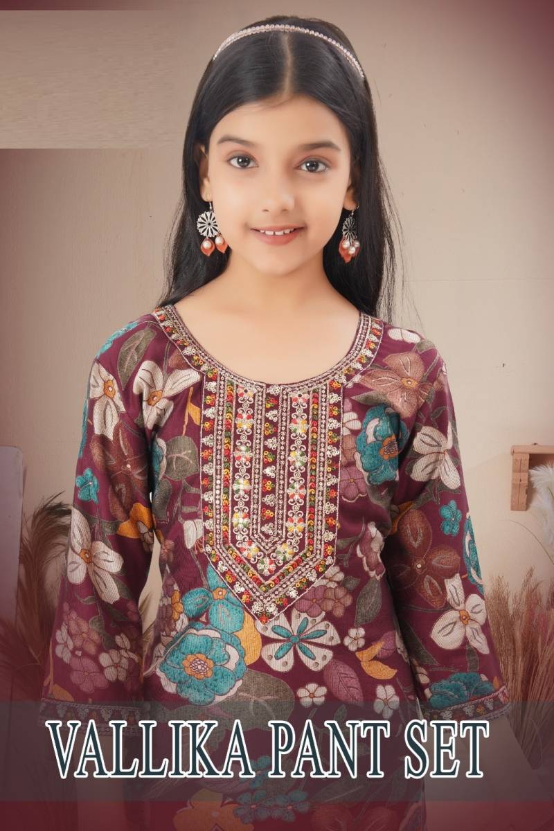 Vallika Pant Set 9091 Printed Kids Wear Kurtis Collection