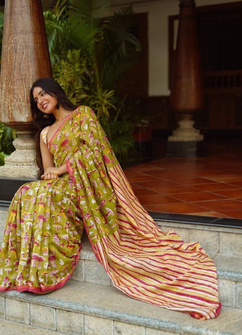 Kc 8006 Casual Wear Linen Saree Collection