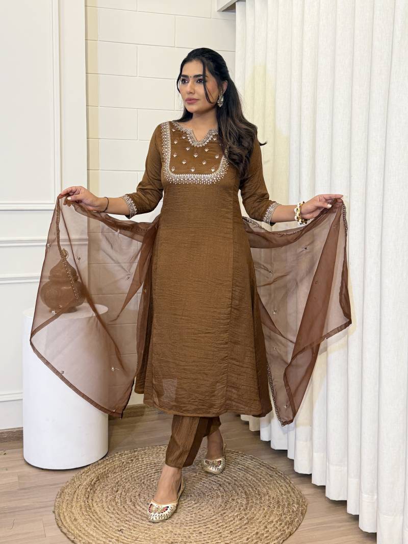 Sajni 01 Silk Designer Kurti Bottom With Dupatta Collection
