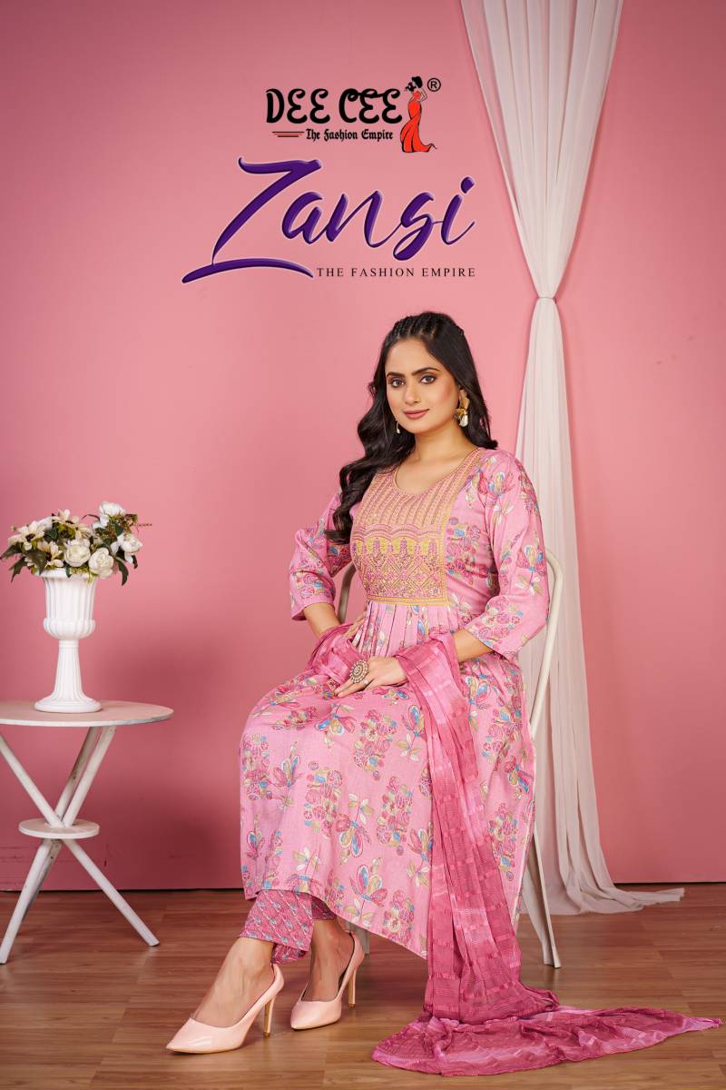 Deecee Zansi Anarkali Printed Kurti Bottom With Dupatta