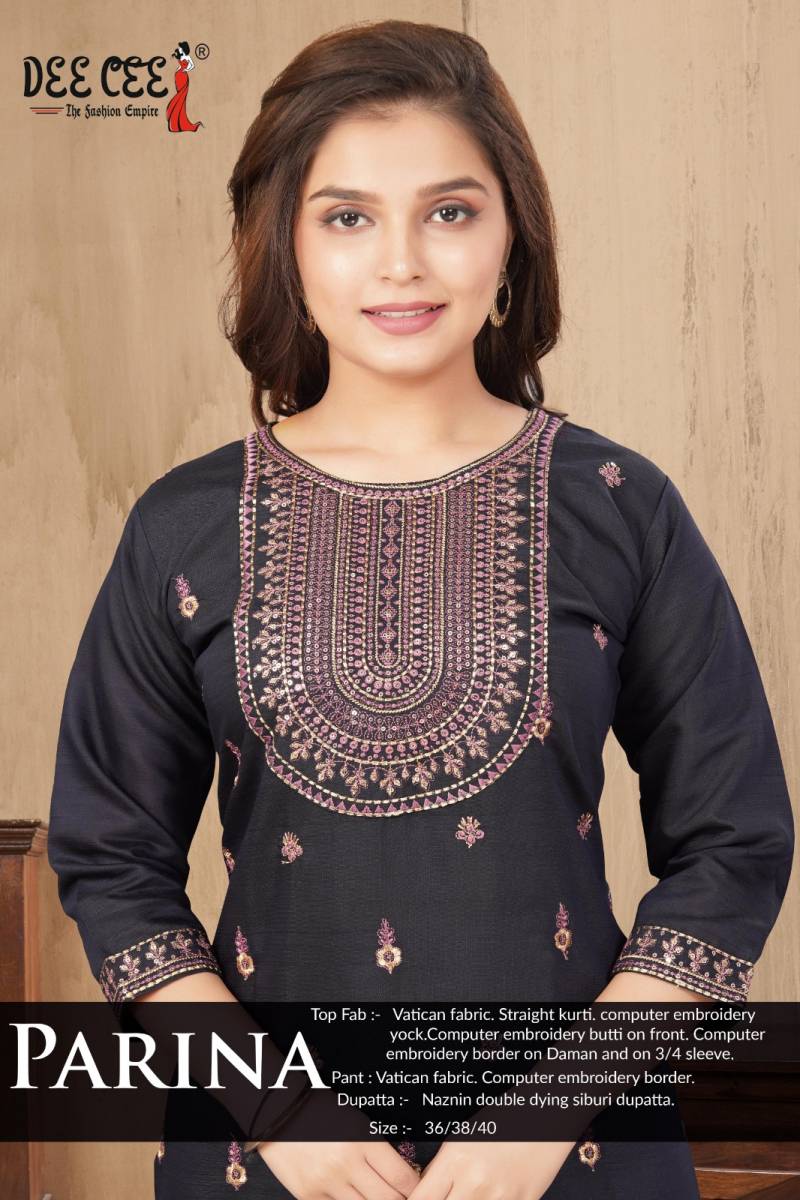 Deecee Parina Embroidery Designer Kurti Bottom With Dupatta