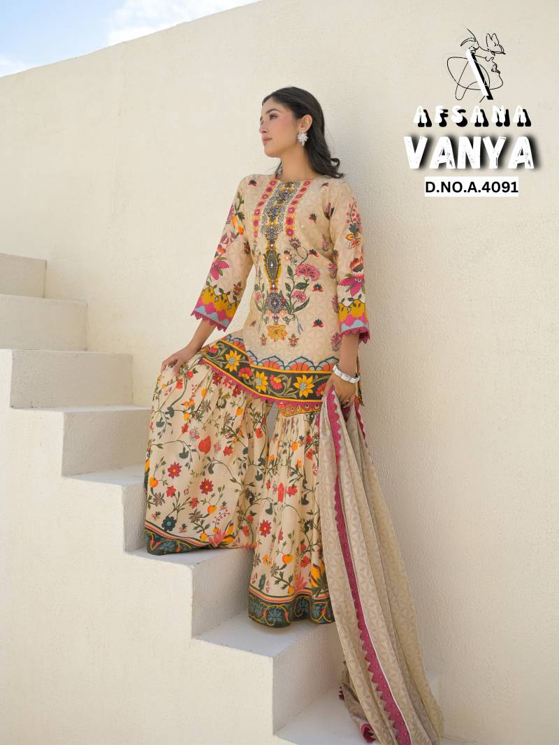 Afsana Vanya Printed Designer Readymade Salwar Suits Collection