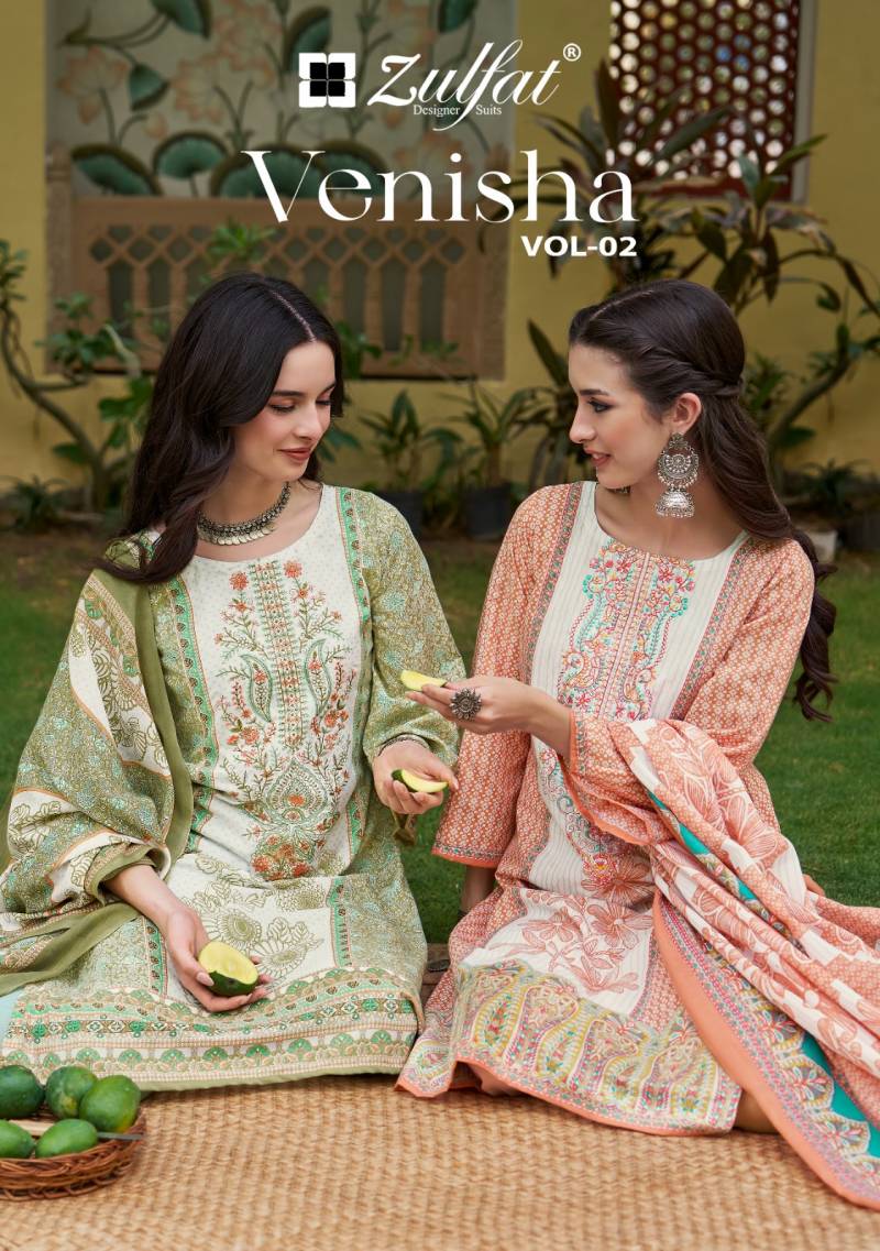 Zulfat Venisha Vol 2 Printed Cotton Dress Material Collection