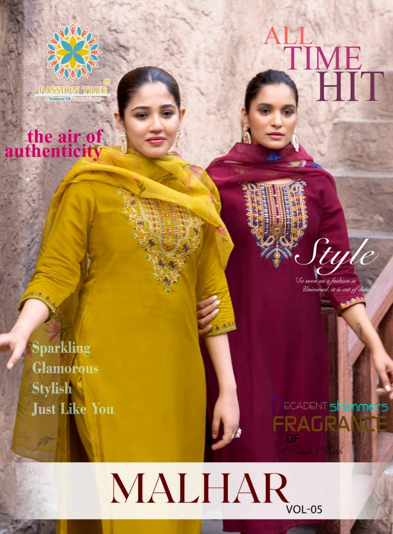Passion Tree Malhar Vol 5 Designer Kurti Bottom With Dupatta Collection