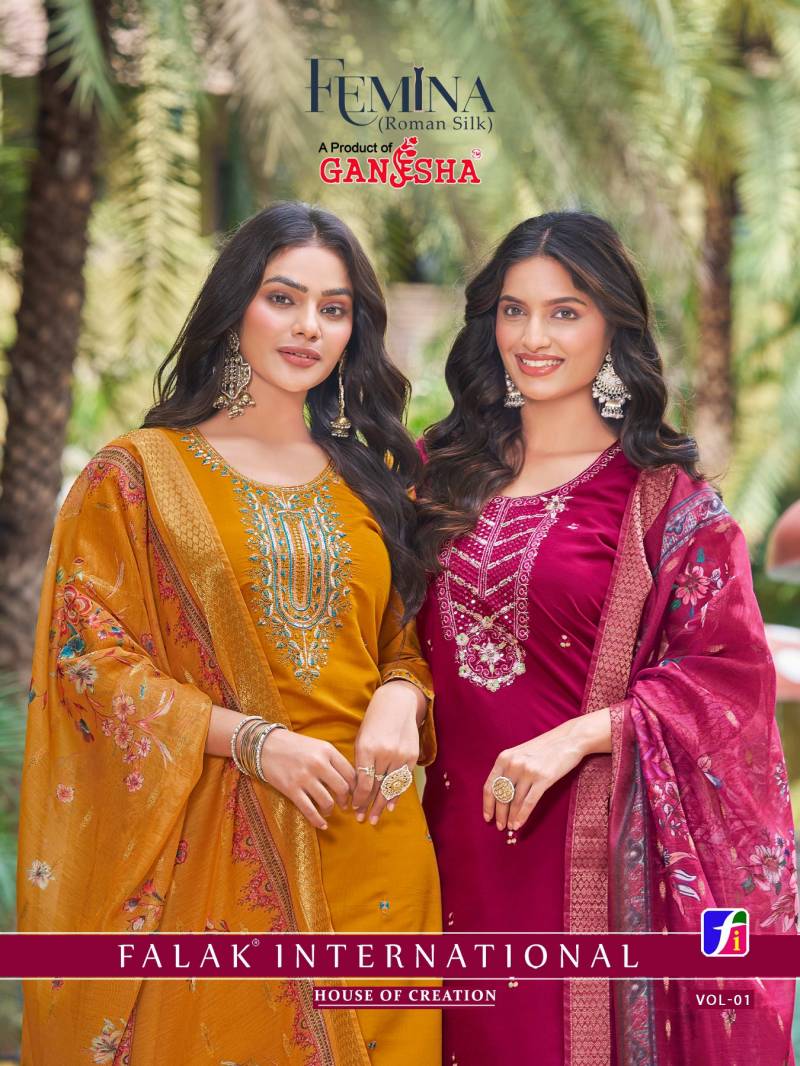 Ganesha Femina Vol 1 Designer Kurti Pant With Dupatta Collection