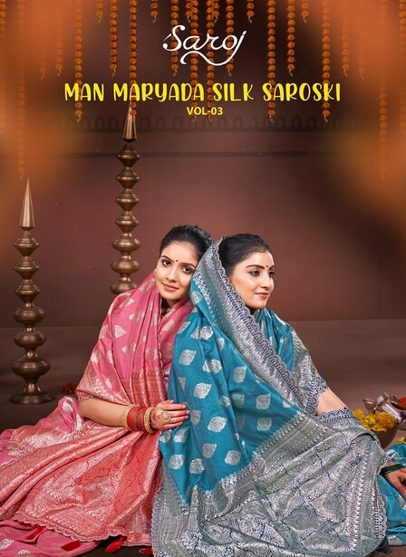 Saroj Man Maryada Silk Saroski Vol 3 Wedding Wear Sarees Collection