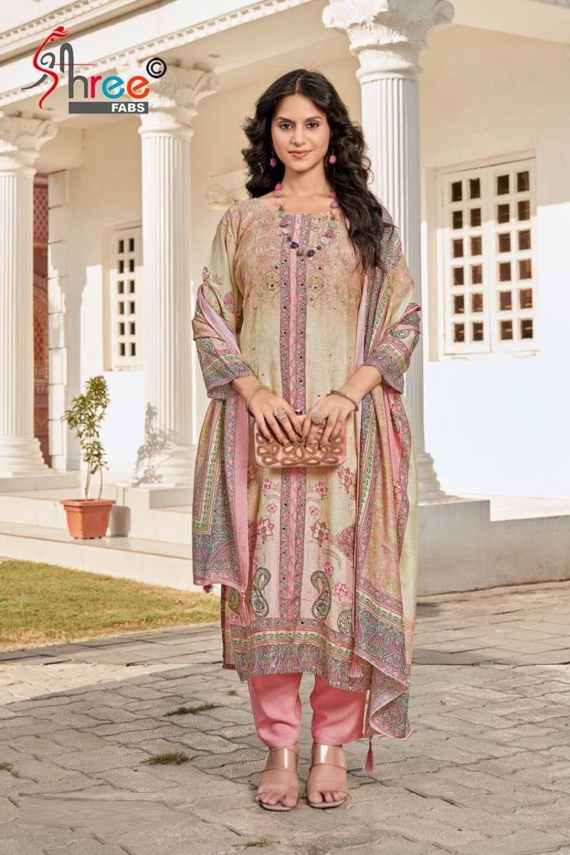 Shree Kt 244 Viscose Maslin Pakistani Salwar Suits Collection