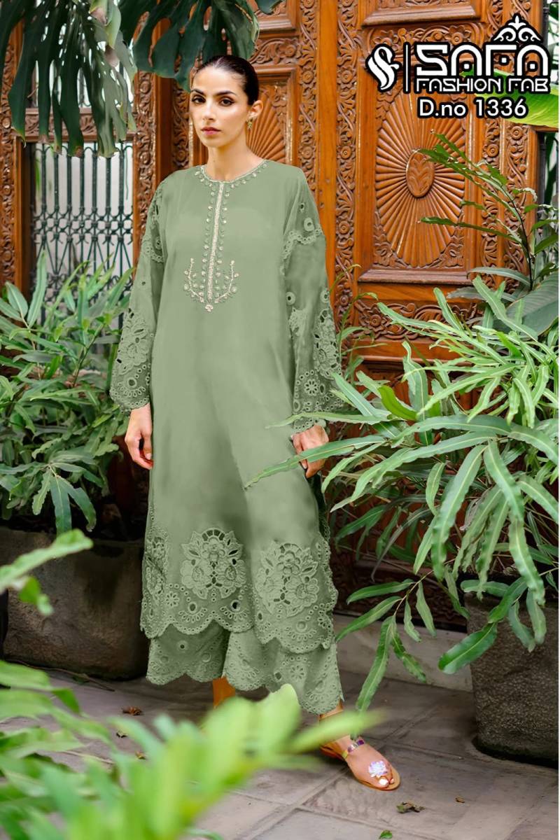 Safa Fashion Fab 1336 Pakistani Ready Made Suit Collection