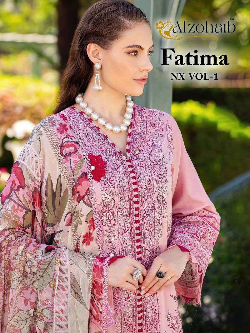 Alzohaib Fatima Nx Vol 1 Cotton Pakistani Suits Collection