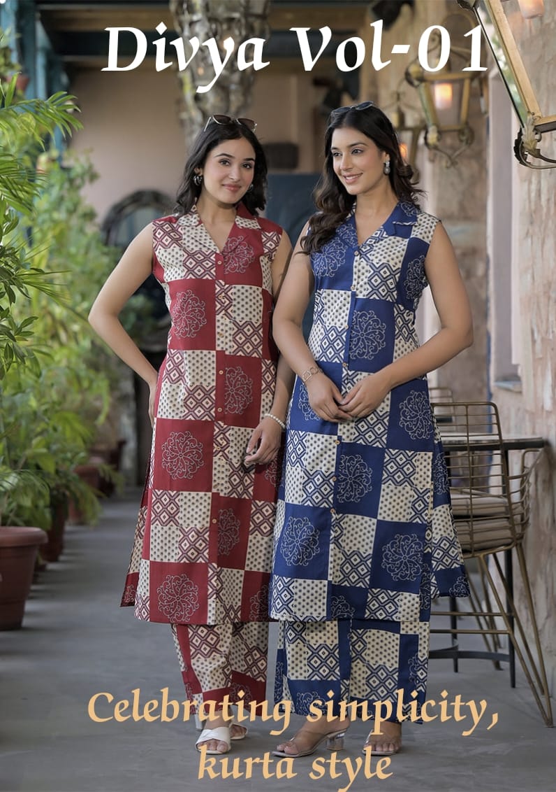 Lb Divya Vol 1 Fancy Digital Print Kurti With Bottom Collection