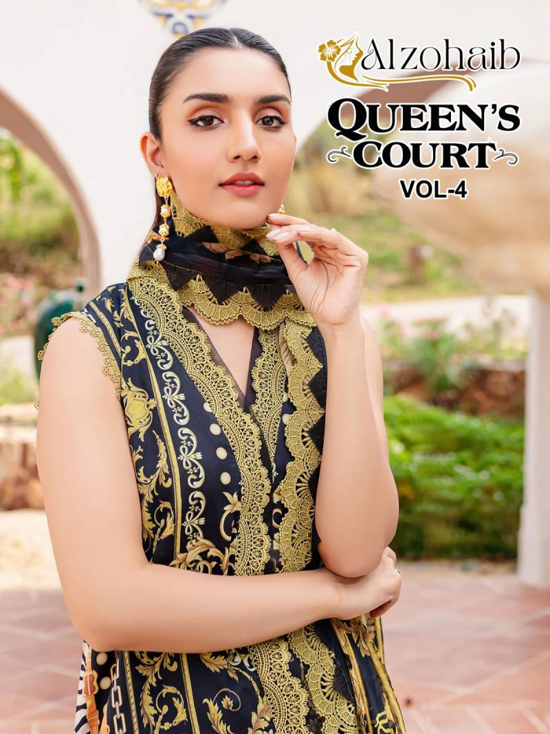 Alzohaib Queen Court Vol 4 Cotton Pakistani Salwar Suits