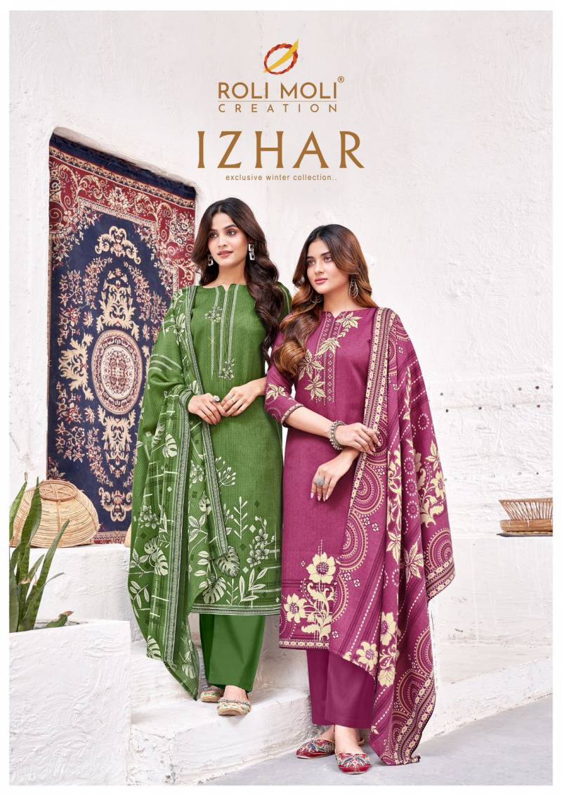 Roli Moli Izhar Designer Pashmina Dress Material Collection