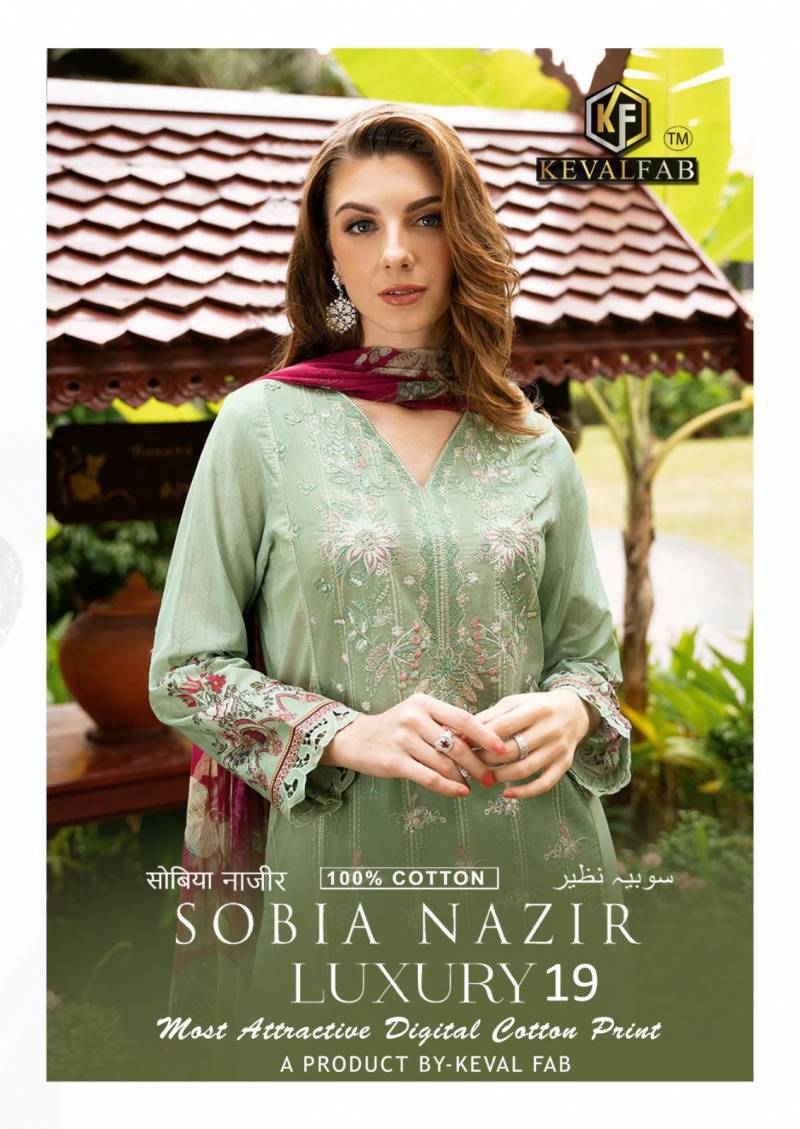 Keval Sobia Nazir Luxury Vol 19 Pakistani Dress Material Collection