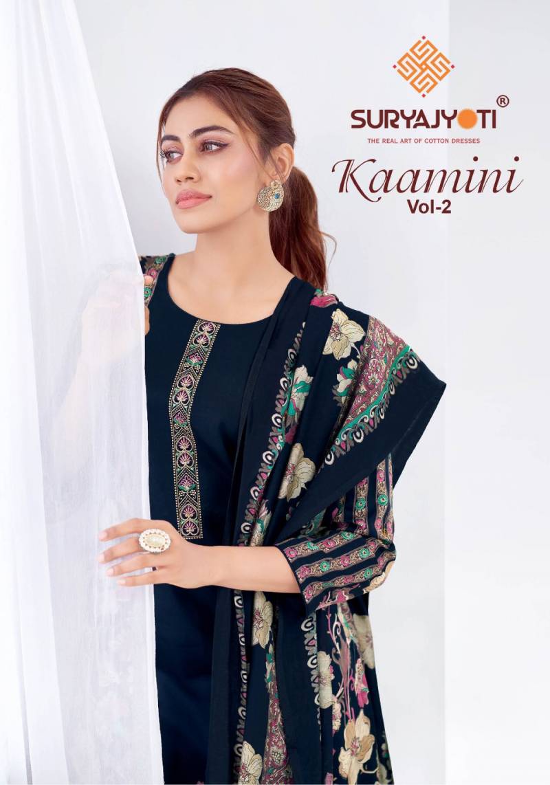 Suryajyoti Kaamini Vol 2 Jam Satin Printed Dress Material Collection