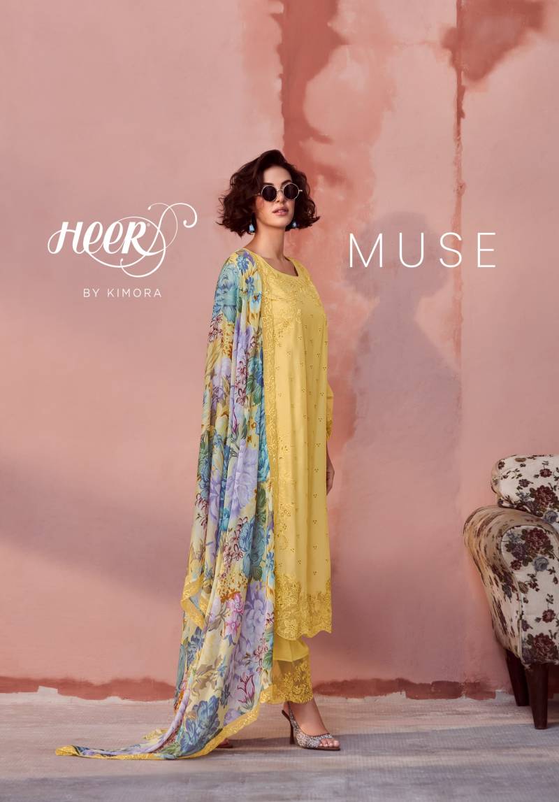 Kimora Heer Muse Maslin Resham Designer Salwar Suits Collection