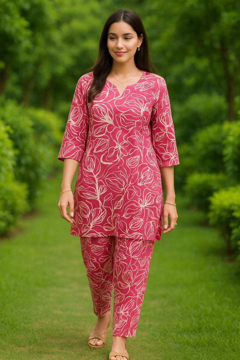 Swara Jaipuri Prints 2 Cotton Fancy Co Ord Set Collection