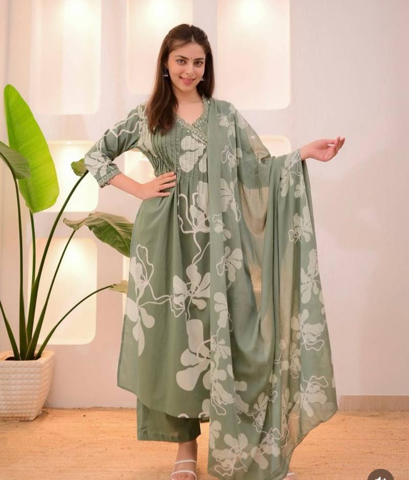 Nityaa F 10 Printed Cotton Kurti Bottom With Dupatta Collection