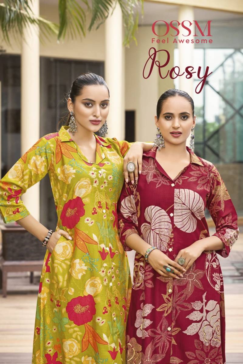 Ossm Rosy Vatican Discharge Printed Fancy Co Ord Set