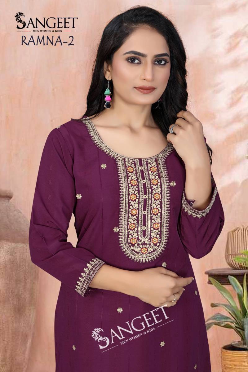 Sangeet Ramna 2 Embroidered Short Kurti Collection