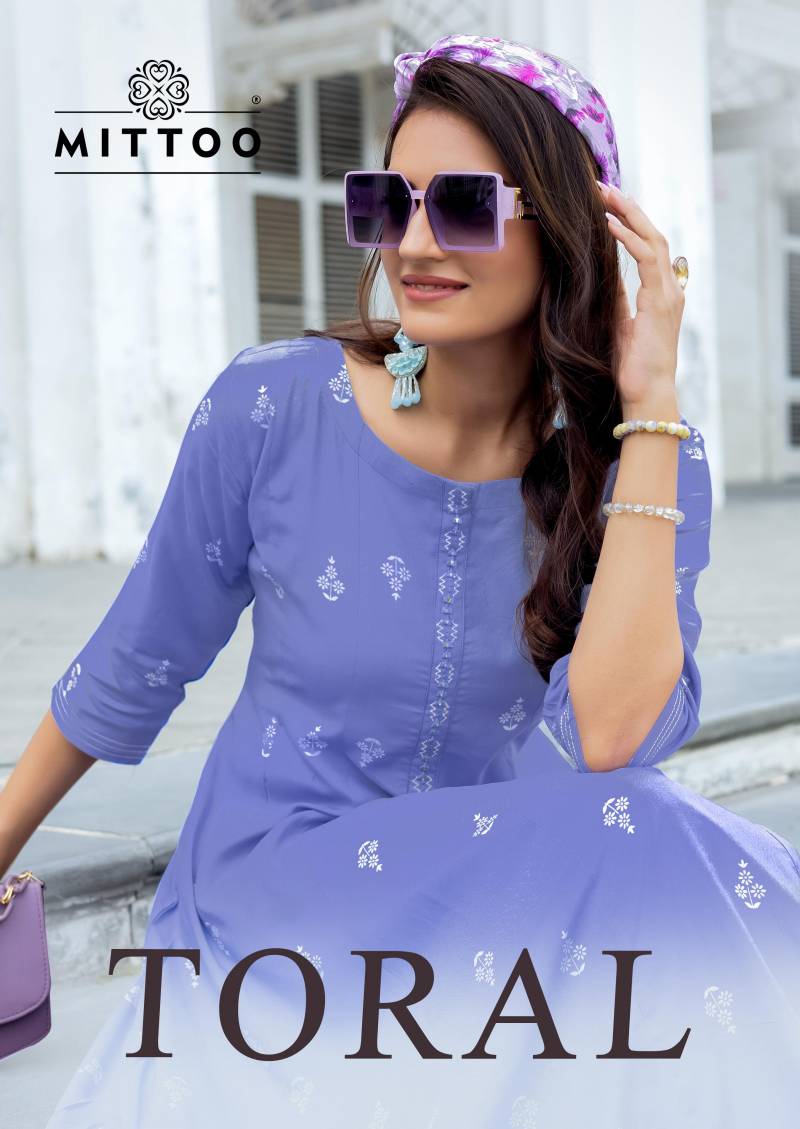 Mittoo Toral Printed Designer Kurti With Bottom Collection
