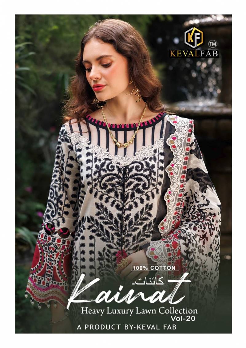 Keval Kainat Vol 20 Heavy Luxury Lawn Cotton Dress Material Collection