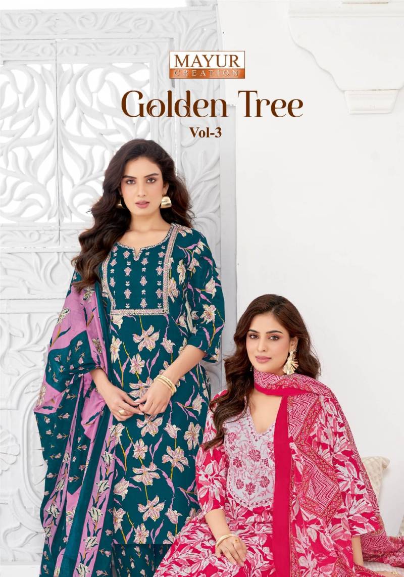 Mayur Golden Tree Vol 3 Soft Cotton Dress Material Collection