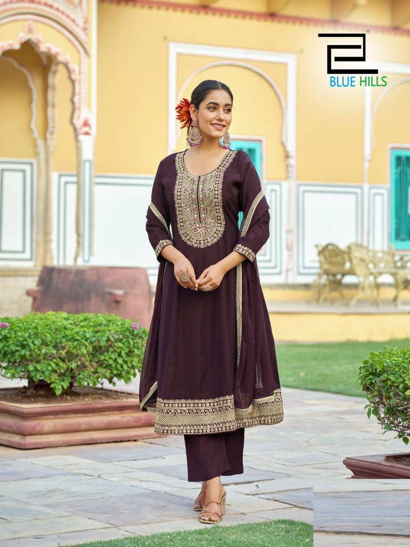 Blue Hills Mumtaz Rayon Dobby Anarkali Kurti Bottom With Dupatta