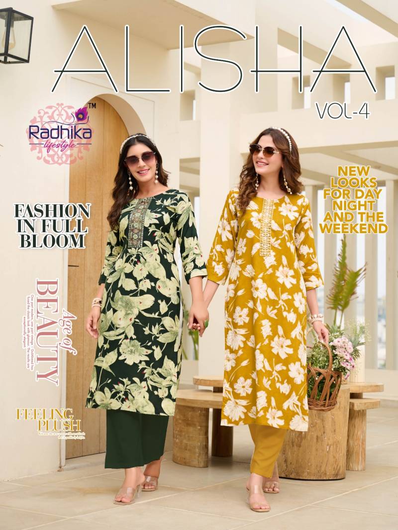 Radhika Alisha Vol 4 Daily Wear Printed Kurti Collection