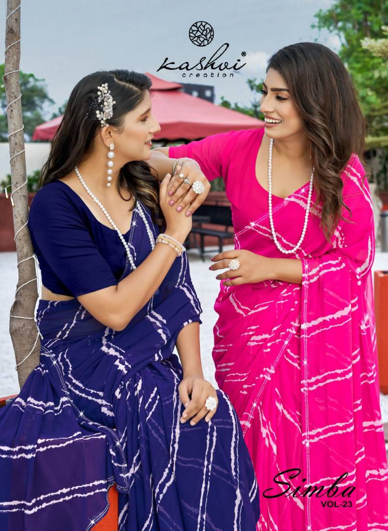 Kashvi Simba Vol 23 Georgette Printed Saree Collection