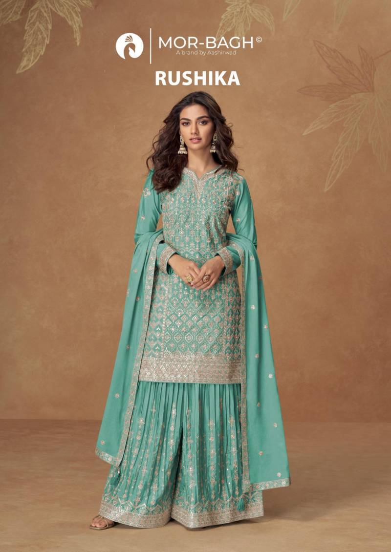 Aashirwad Mor Bagh Rushika Chinon Silk Designer Salwar Kameez