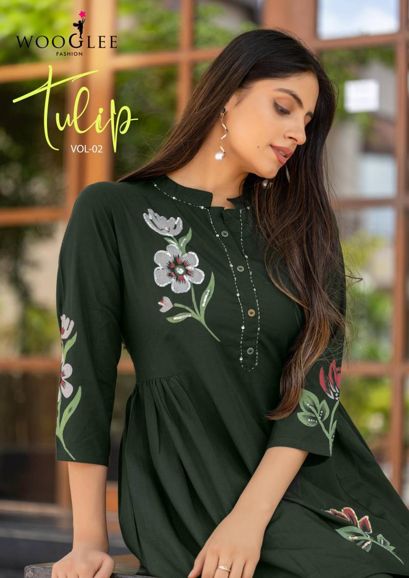 Wooglee Tulip Vol 2 Rayon Stylish Trending Co Ord Set Collection