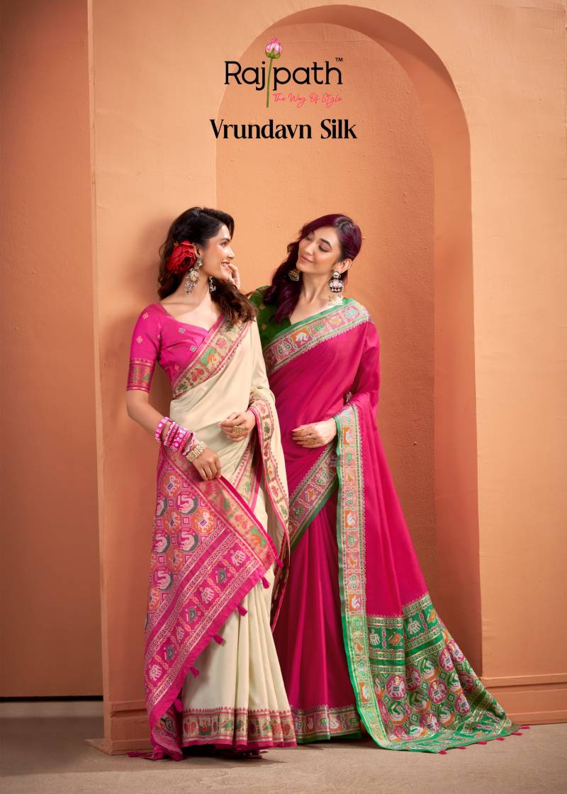 Rajpath Vrundavn Wedding Wear Patola Silk Saree Collection