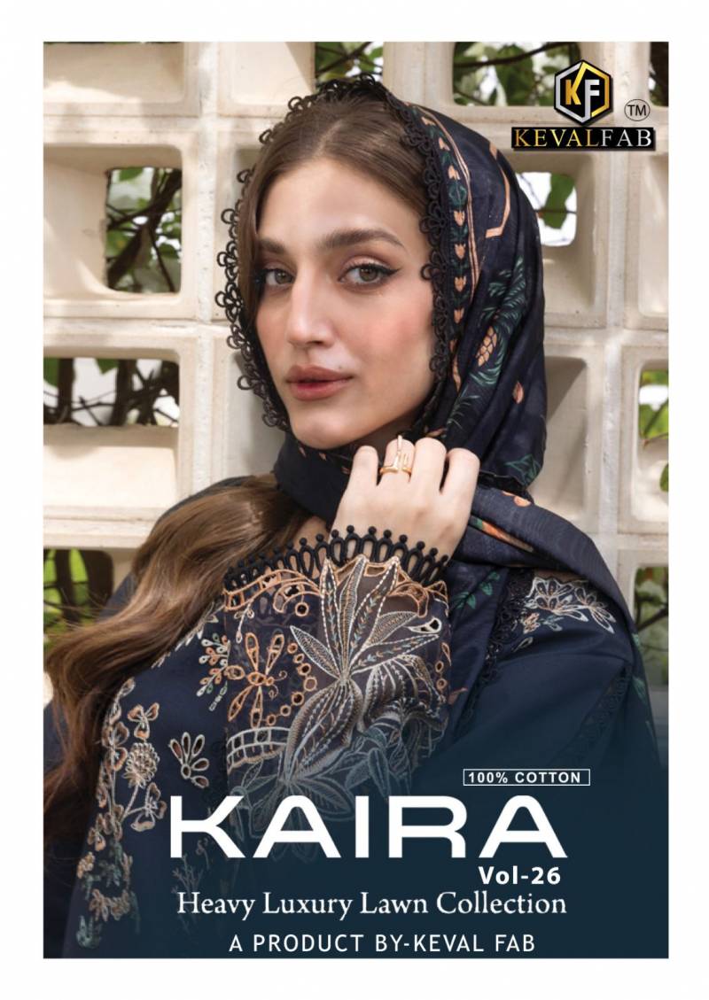 Keval Kaira Vol 26 Lawn Cotton Pakistani Dress Material Collection