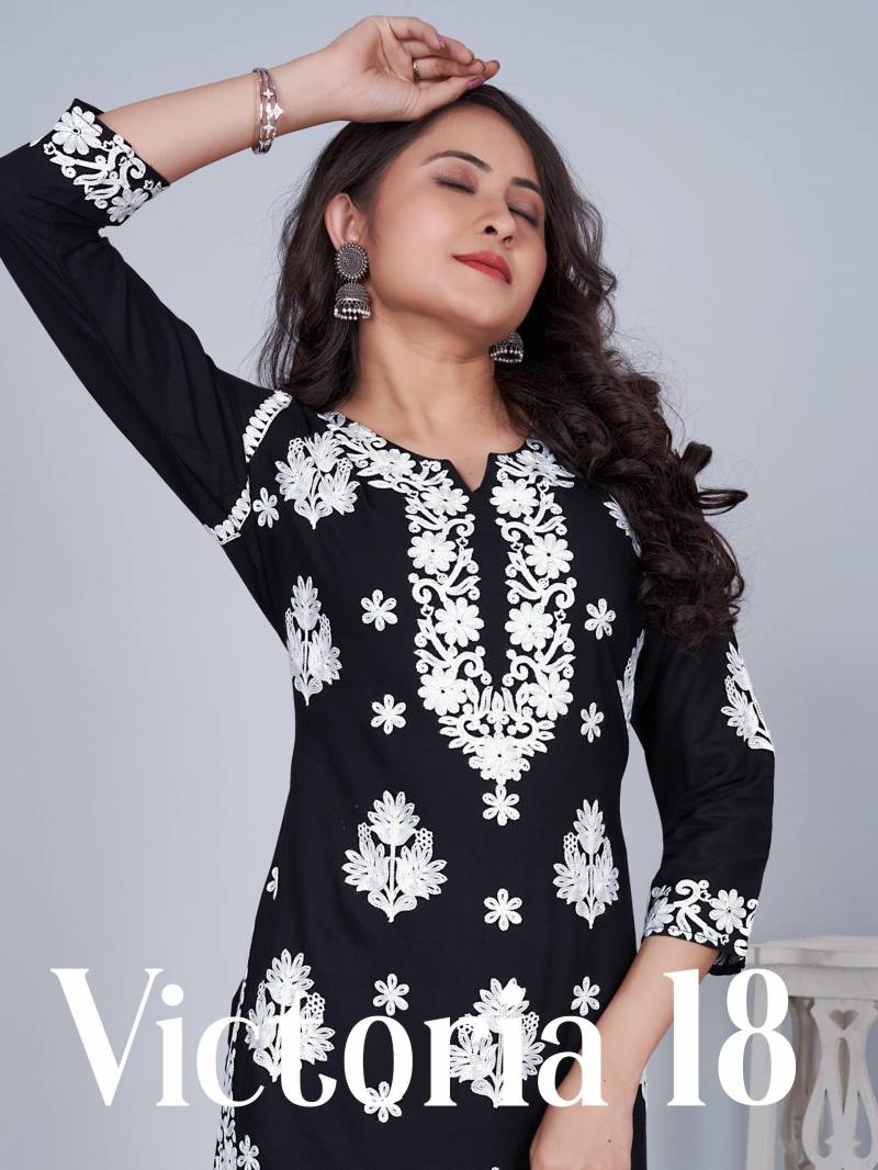 Blue Hills Victoria 18 Thread Work Kurti With Palazzo Set