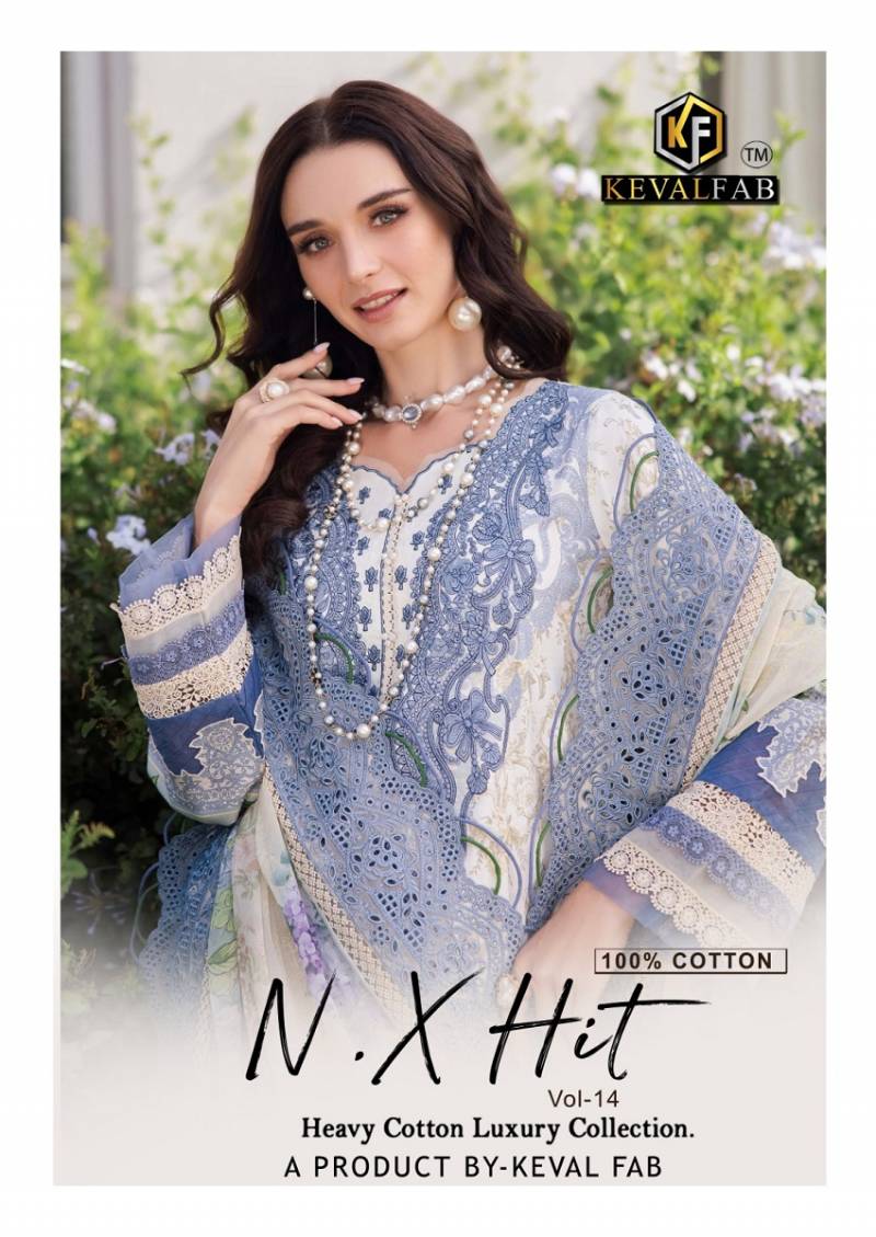 Keval Nx Hit Vol 14 Karachi Cotton Pakistani Dress Material Collection