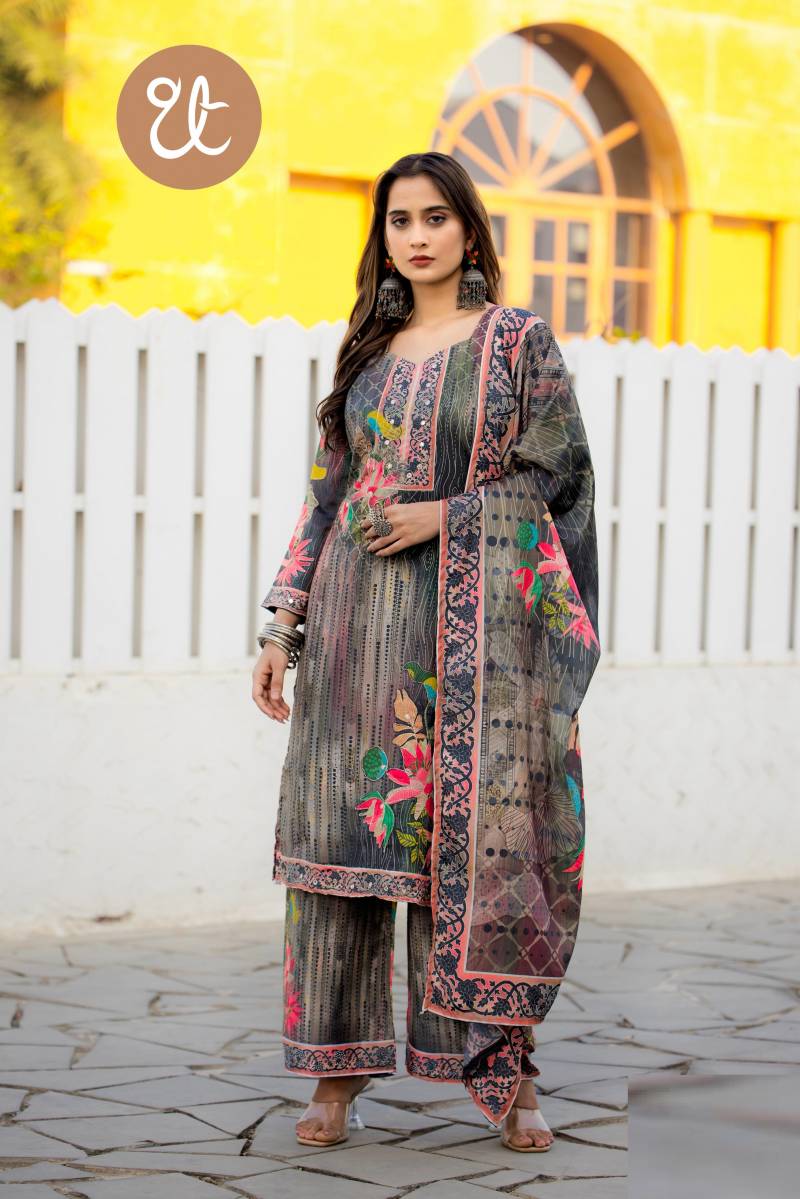 Th 1005 To 1008 Soft Chinon With Digital Print Salwar Suits