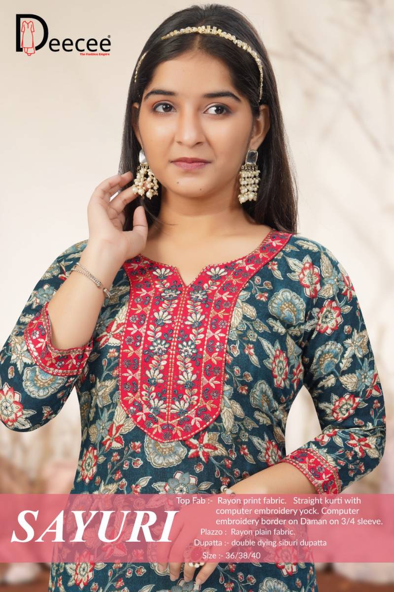 Deecee Sayuri Rayon Printed Kids Wear Kurtis Set Collection