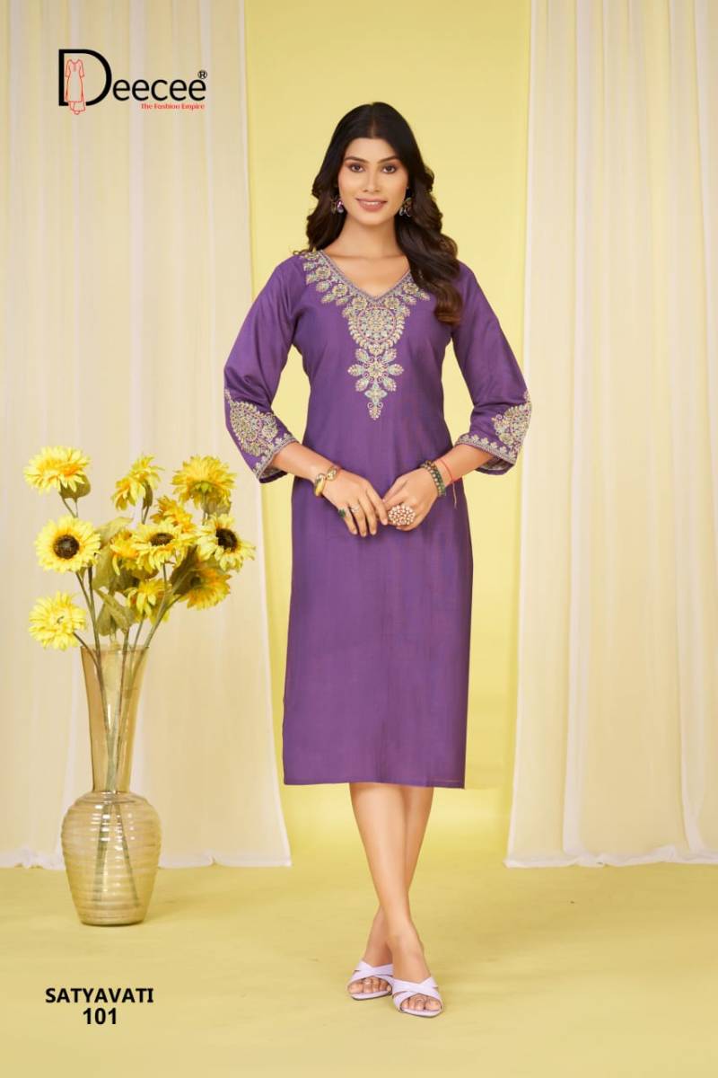 Deecee Styavati Vartican Flared Embroidery Long Kurtis Collection